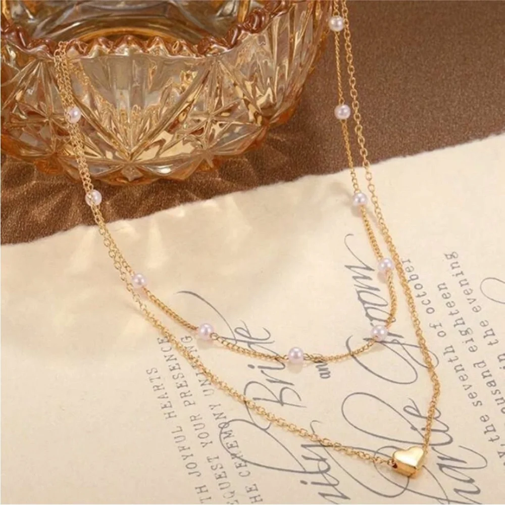 Pearl heart necklace - Picture 2 of 2